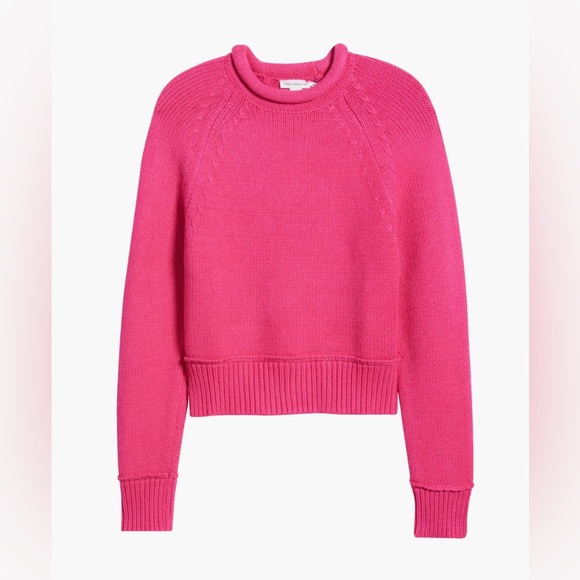 Good American Ballerina Pink Mock turtleneck Sweater BNWT/SMALL MSRP $179.00